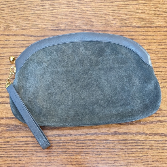 Vintage Koret Suede Leather Wristlet Clutch - Picture 1 of 3